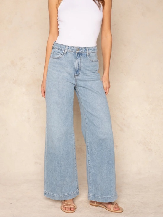 PAIGE Denim - Paige Light Wash Wide Leg Women's Jeans - Harper Classic High-Rise
